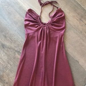 Vintage 1980s prom dress purplish knit Size 8